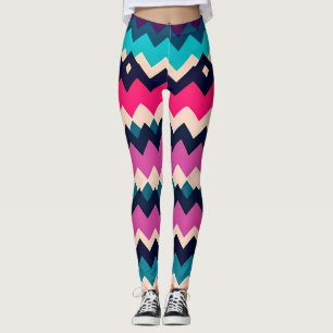 Zickzack Zigzag-Muster Leggings