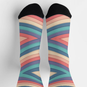 Zickzack Zigzag Streifen Nahtloses Muster Socken