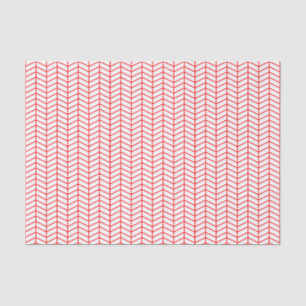 Zickzack Zwirn-Papier - Rot auf Weiß Seidenpapier