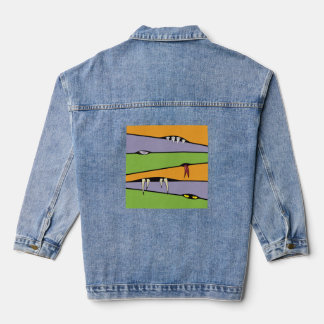 Zickzackstreifen im Halloween-Stil Jeansjacke