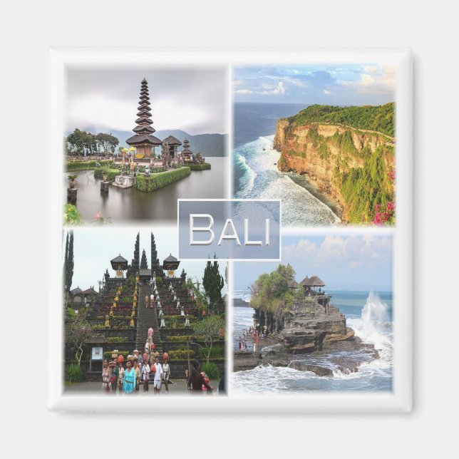 zID006 BALI, Indonesien, Asien, Kühlschrank Magnet (Vorne)