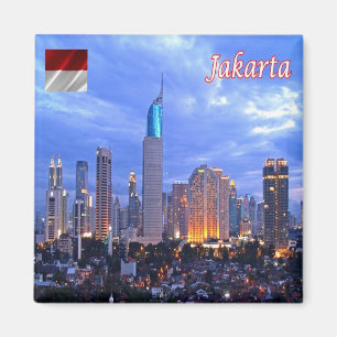 zID012 JAKARTA skyline, Indonesien, Asien, Kühlsch Magnet