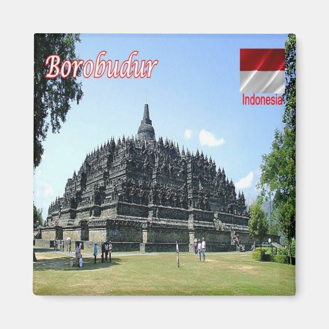 zID015 BOROBUDUR, Indonesien, Asien, Kühlschrank Magnet
