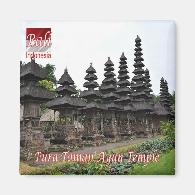 zID019 PURA TAMAN AYUN Temple, Bali, Indonesien, Magnet (Vorne)