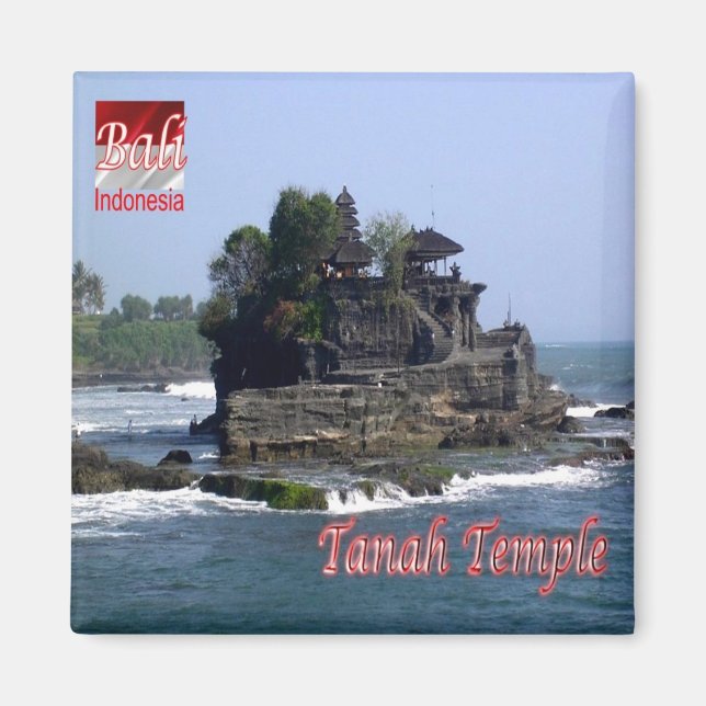 zID021 TANAH TEMPLE Bali, Indonesien, Asien, Kühls Magnet (Vorne)