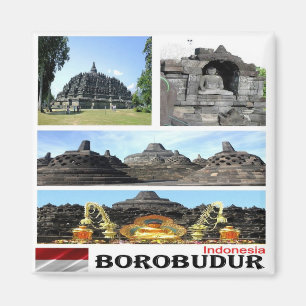 zID026 BOROBUDUR, Indonesien, Asien, Kühlschrank Magnet