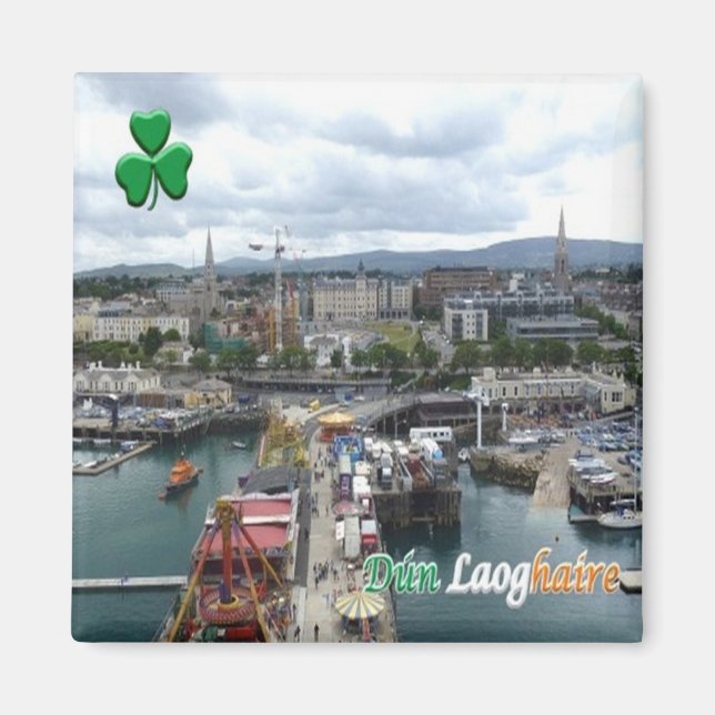 zIE006 DUN LAOGHAIRE Irland, Kühlschrank Magnet (Vorne)