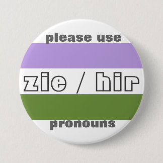 Zie/Hir Pronomen-Knopf-Button Button