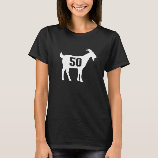 Ziege 50 G.O.A.T. Nummer Fünfzig Ziege T-Shirt (Vorderseite)