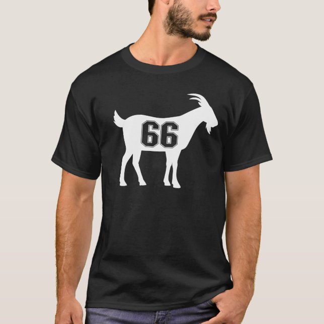 Ziege 66 G.O.A.T. Nummer 66 Sechsziege T-Shirt (Vorderseite)