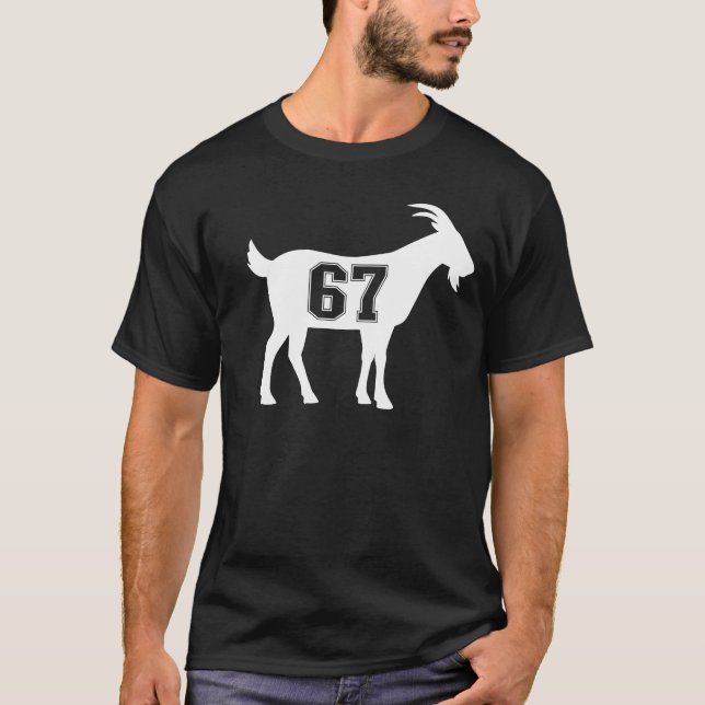 Ziege 67 G.O.A.T. Nummer 67 Sieben Ziege T-Shirt (Vorderseite)