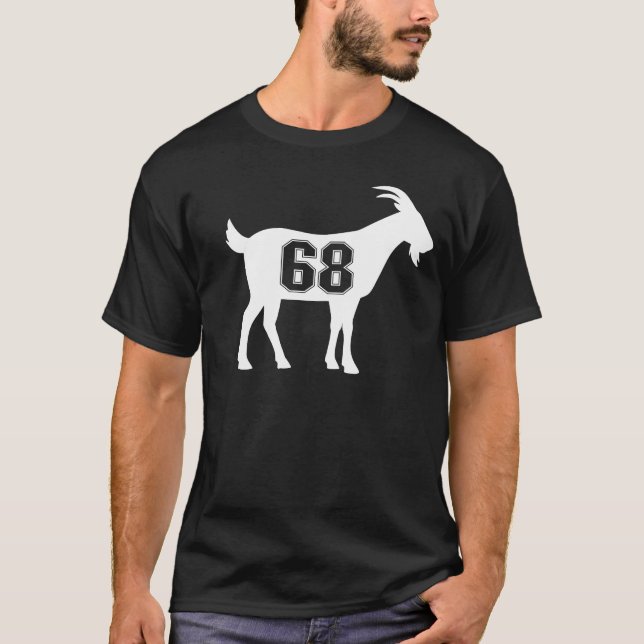 Ziege 68 G.O.A.T. Nummer 68 88 Ziege T-Shirt (Vorderseite)