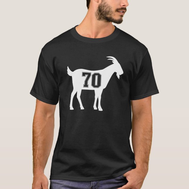 Ziege 70 G.O.A.T. Nummer Siebzig Ziege T-Shirt (Vorderseite)