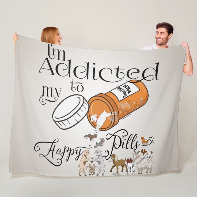 ZIEGE | Addicdicted to my Happy Pills Large Fleecedecke (Beispiel)