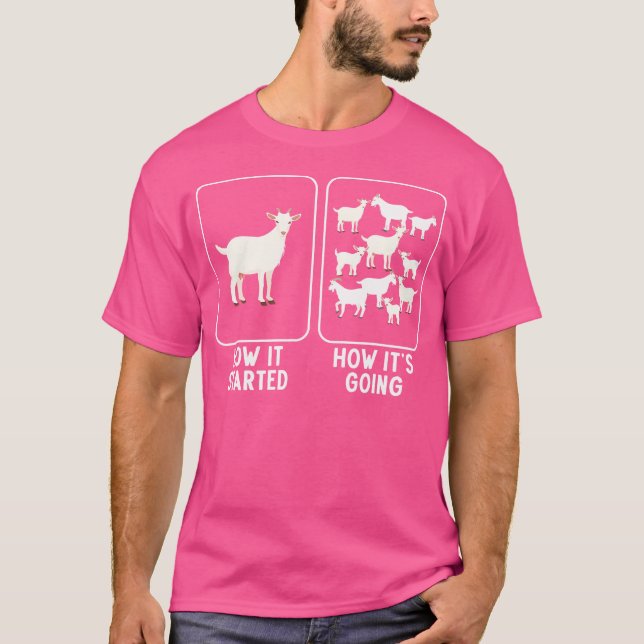 Ziege als Heimziege T-Shirt (Vorderseite)