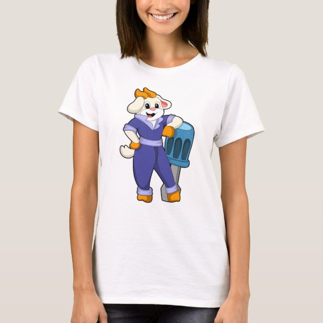 Ziege als Mechanik mit Schraubendreher T-Shirt (Vorderseite)