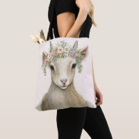 Ziege Boho Floral Animal