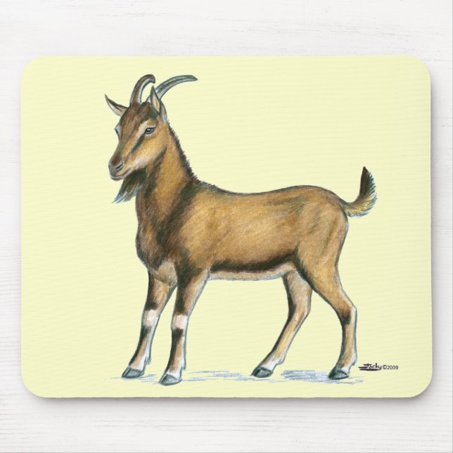 Ziege: braun mousepad (Vorne)