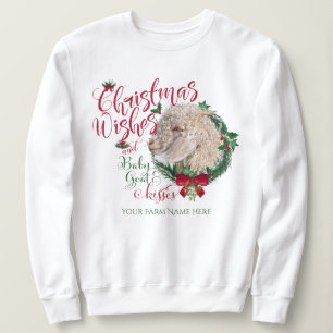 ZIEGE   Christmas Wünsche Baby Goat Kisses Angora Sweatshirt