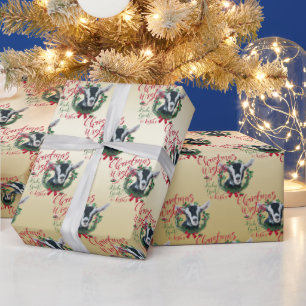 ZIEGE   Christmas wünscht Baby Goat Kisses Alpine Geschenkpapier
