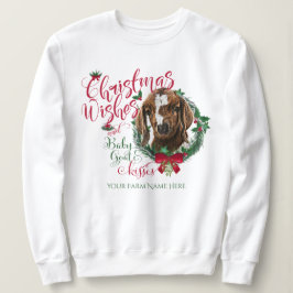 ZIEGE | Christmas wünscht Baby Goat Kisses Boer Sweatshirt