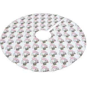 ZIEGE   Christmas wünscht Baby Goat Kisses LaManch Polyester Weihnachtsbaumdecke