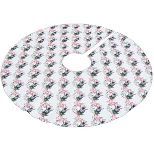 ZIEGE   Christmas wünscht Baby Goat Kisses Nigeria Polyester Weihnachtsbaumdecke