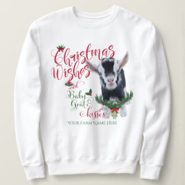 ZIEGE | Christmas wünscht Baby Goat Kisses Nigeria Sweatshirt