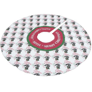 ZIEGE   Christmas wünscht Baby Goat Kisses Nubian  Polyester Weihnachtsbaumdecke
