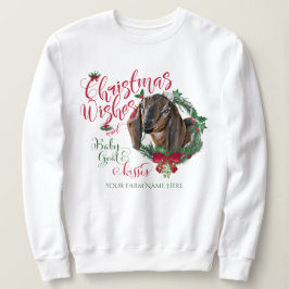 ZIEGE | Christmas wünscht Baby Goat Kisses Nubian Sweatshirt