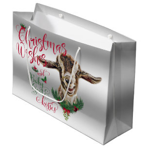 ZIEGE   Christmas wünscht Baby Goat Kisses Togg Große Geschenktüte