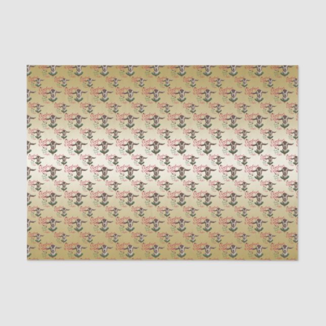 ZIEGE | Christmas wünscht Baby Goat Kisses Togg Seidenpapier (Vorderseite)