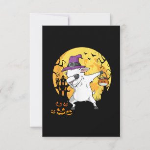 Ziege-Dabbing Hexenkürbis-Hundehund Halloween RSVP Karte