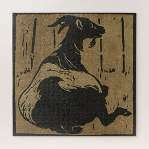 Ziege - Darstellung der quadratischen Tiere Jigsaw Puzzle