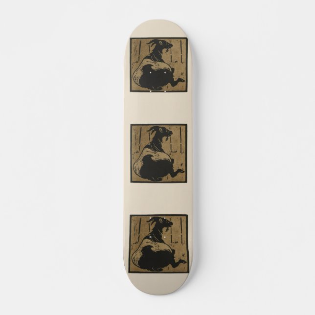 Ziege - Darstellung der quadratischen Tiere Skateboard (Vorne)
