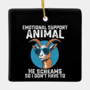 Ziege emotionale Unterstützung Tier Er schreit, al Keramikornament