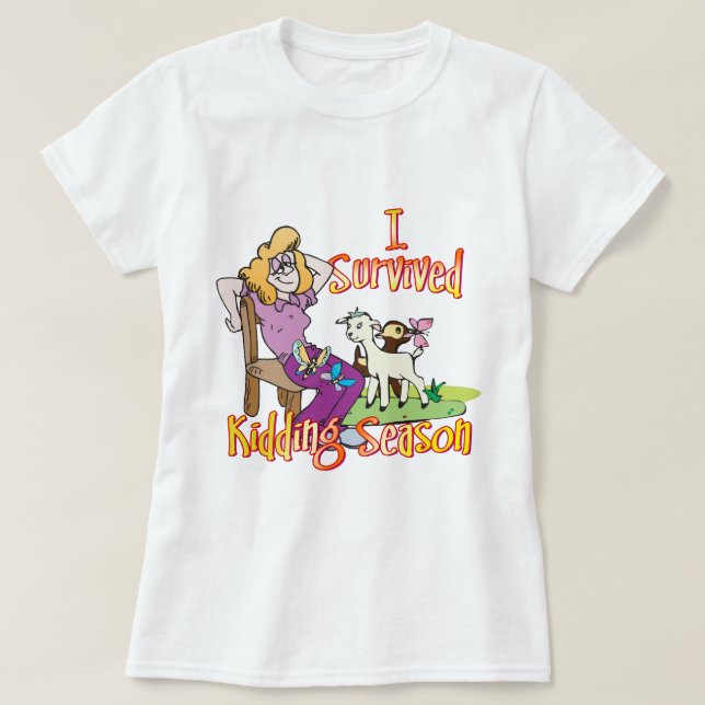 ZIEGE | Funny Kidding Season by GetYerGoat T-Shirt (Design vorne)