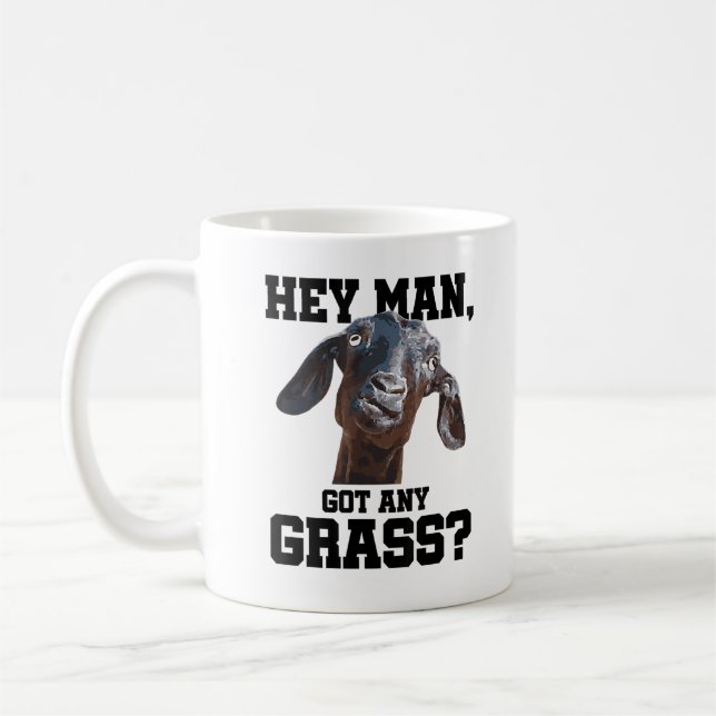 Ziege für Goat Lovers Farm Bekleidung Meme Pun Fun Kaffeetasse (Links)