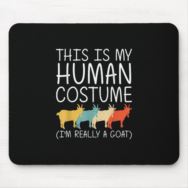 Ziege Halloween Menschkostüm Mousepad (Vorne)