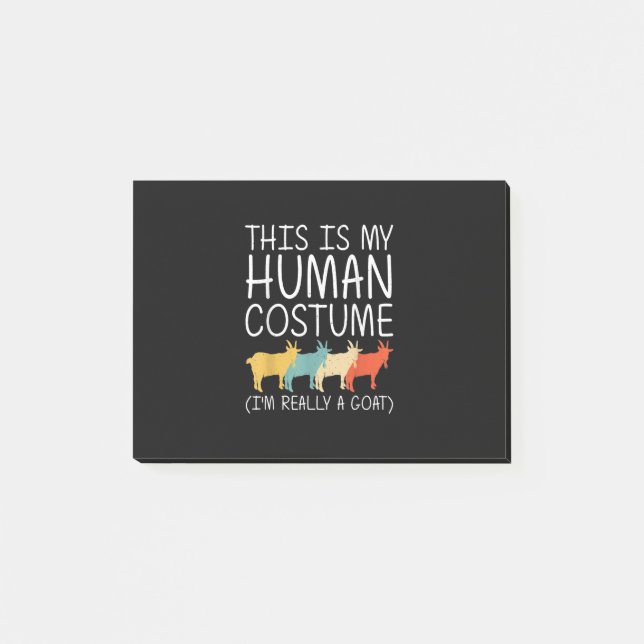 Ziege Halloween Menschkostüm Post-it Klebezettel (Vorderseite)
