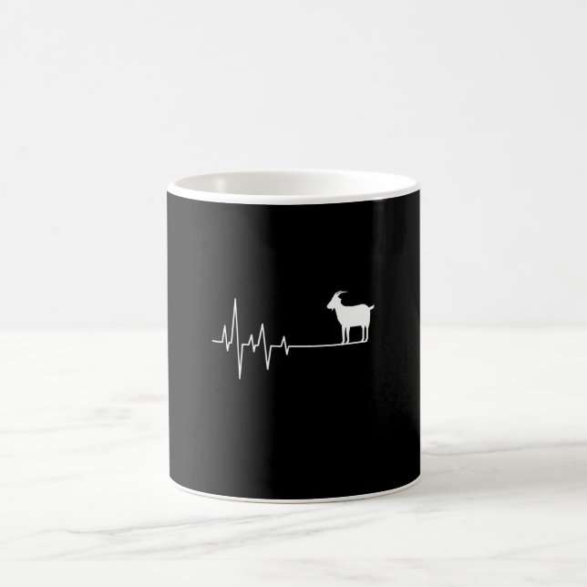 Ziege Heartbeat Kaffeetasse (Mittel)