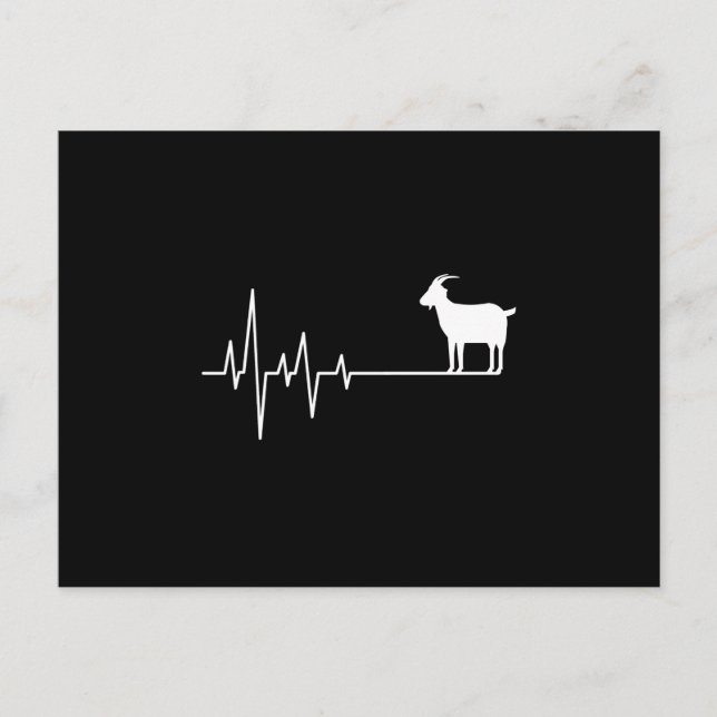 Ziege Heartbeat Postkarte (Vorderseite)