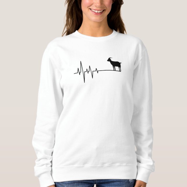 Ziege Heartbeat Sweatshirt (Vorderseite)