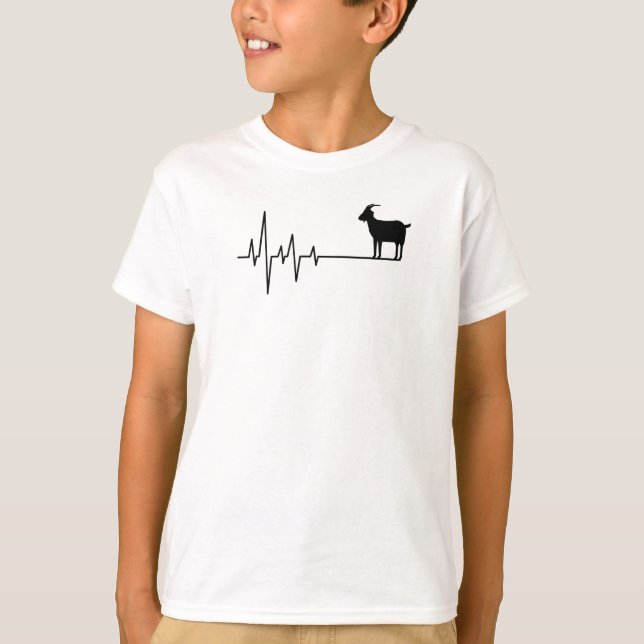 Ziege Heartbeat T-Shirt (Vorderseite)