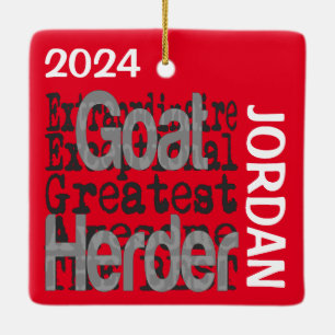 Ziege Herder Extraordinaire CUSTOM Keramikornament