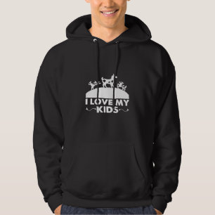 Ziege Ich Liebe meine Kinder Ziege Tier Hoodie