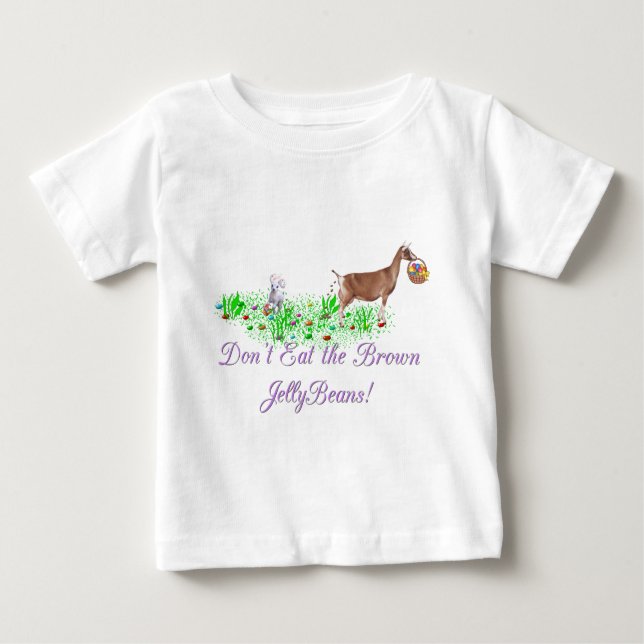 Ziege isst nicht die braunen Jelly-Bohnen Baby T-shirt (Vorderseite)