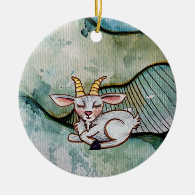 Ziege Keramik Ornament (Vorne)