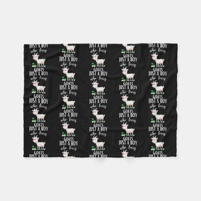 Ziege Lover Geschenk nur ein Junge, der Lieben Zie Fleecedecke (Vorderseite (Horizontal))