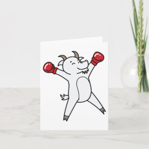 Ziege macht Boxing Karte